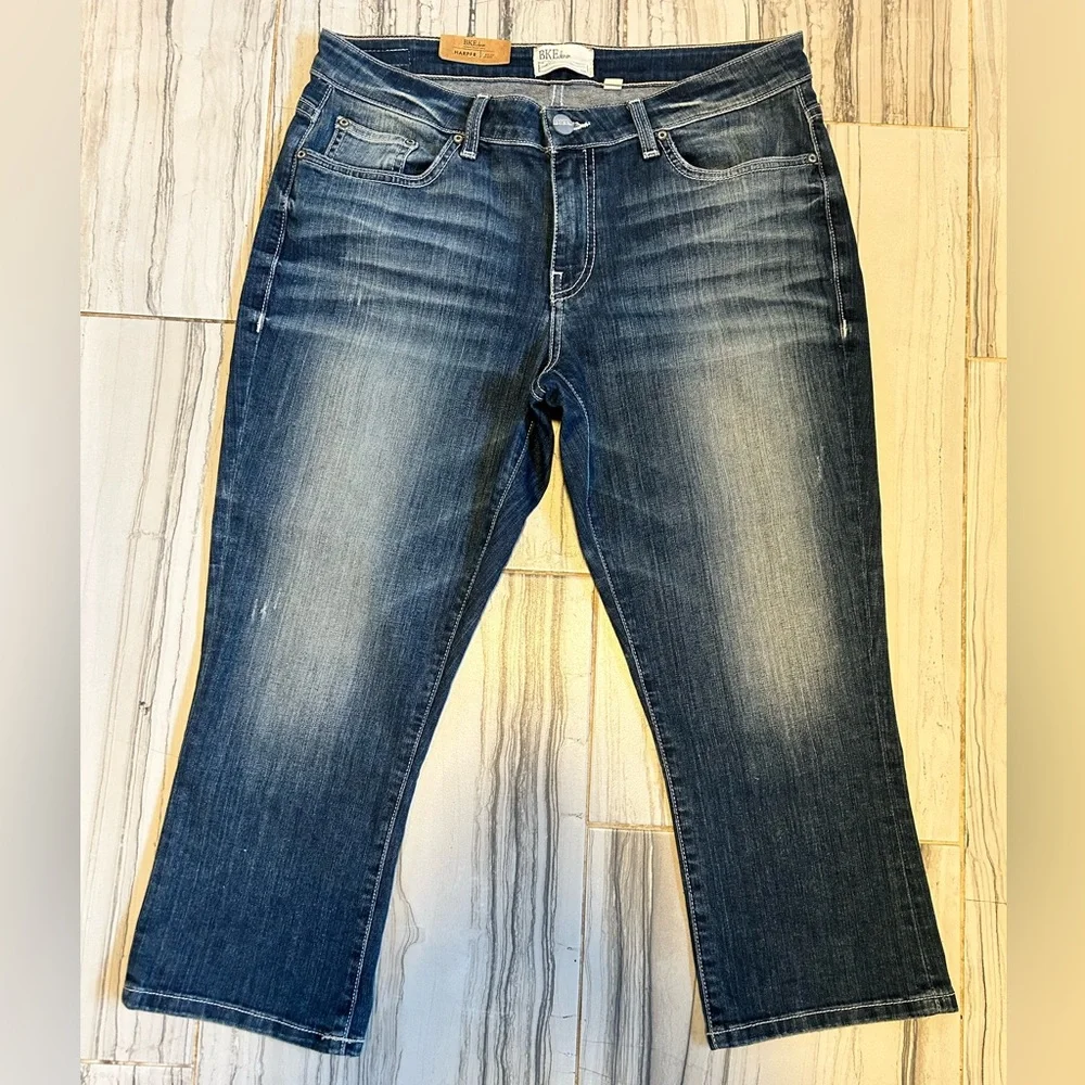 NWT BKE Buckle Jeans Harper Mid-Rise Curvy Fit Cropped Stretch Jeans - Picture 3 of 16